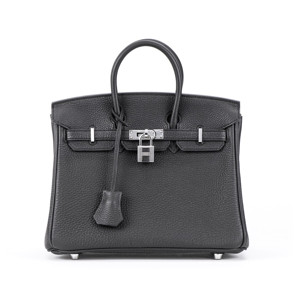 Hermes Birkin 25 Black Togo Leather SHW